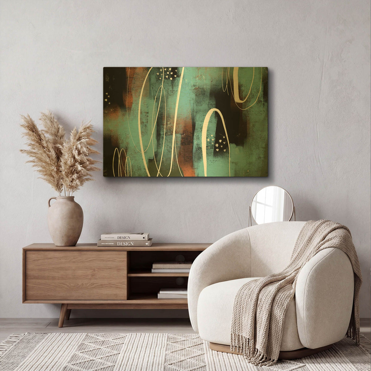 'Aged Iron' By Delores Naskrent Gold Metal Wall Art