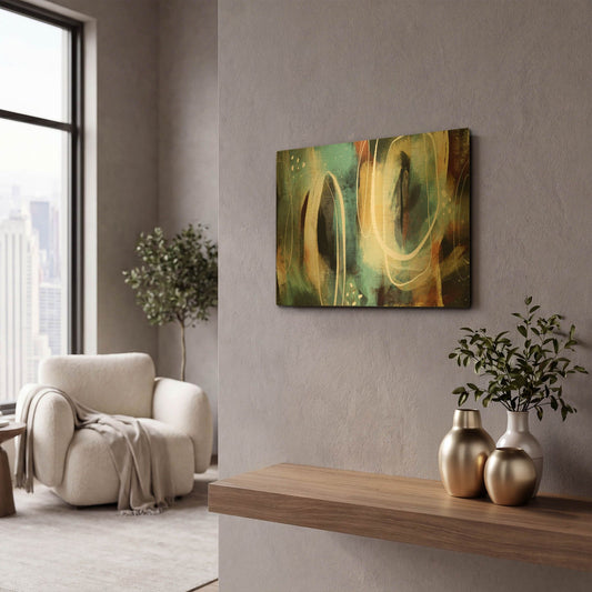'Velvet Cape' By Delores Naskrent Gold Metal Wall Art