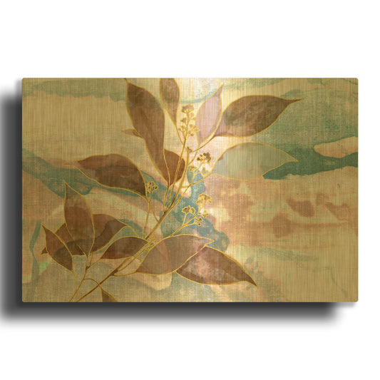 'Soft Breath' By Delores Naskrent Gold Metal Wall Art