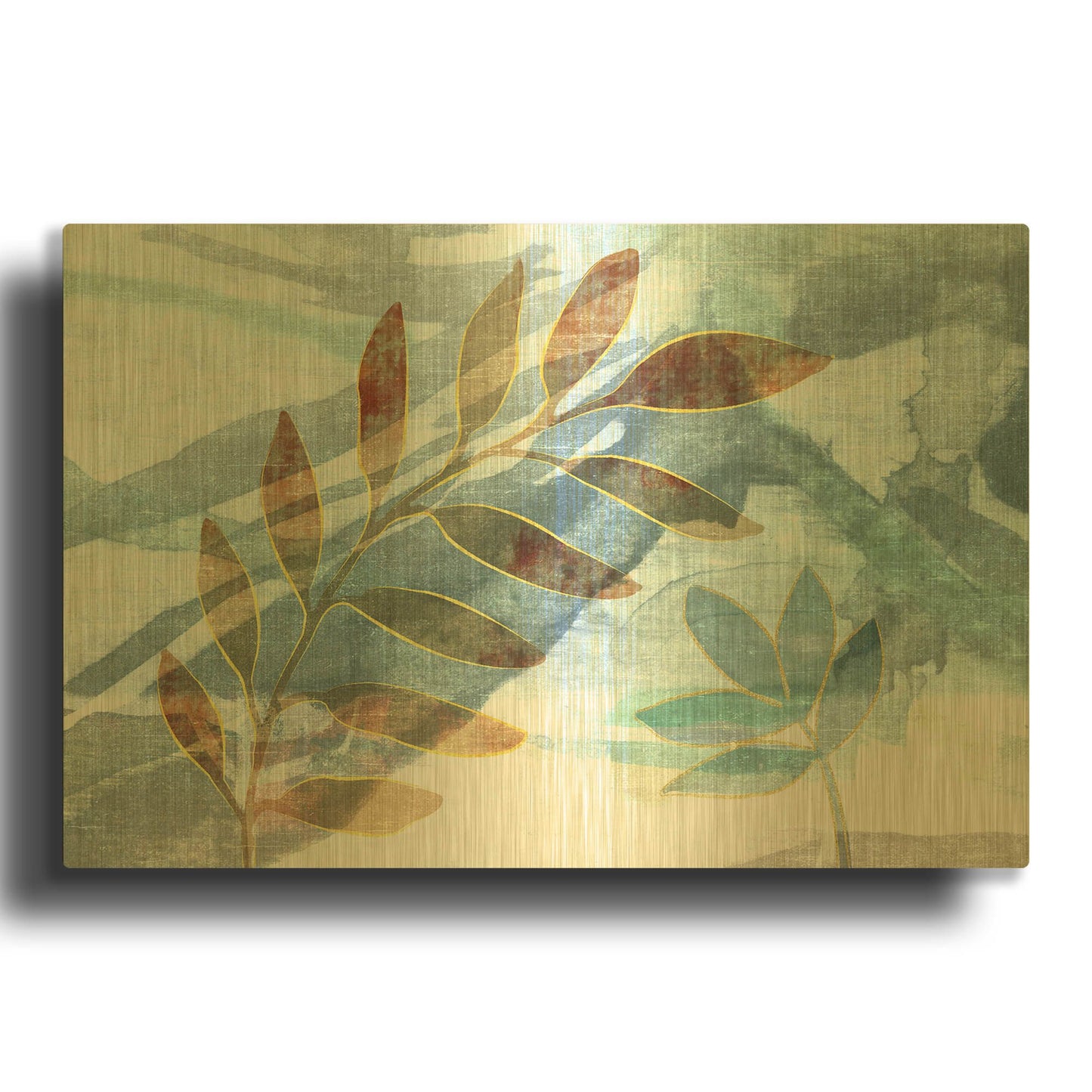 'Meadow Scent' By Delores Naskrent Gold Metal Wall Art
