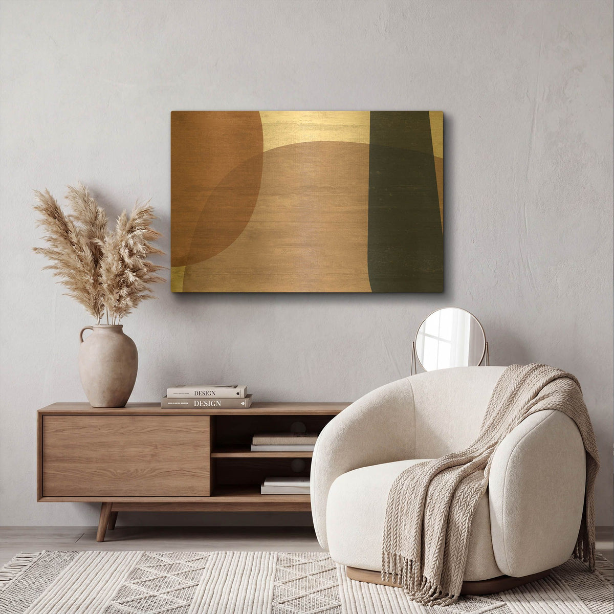 'Reactive Fuse' By Delores Naskrent Gold Metal Wall Art