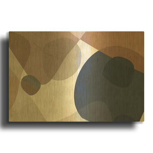 'Course Mortar' By Delores Naskrent Gold Metal Wall Art