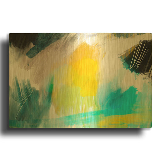'Glowing Sky' By Delores Naskrent Gold Metal Wall Art