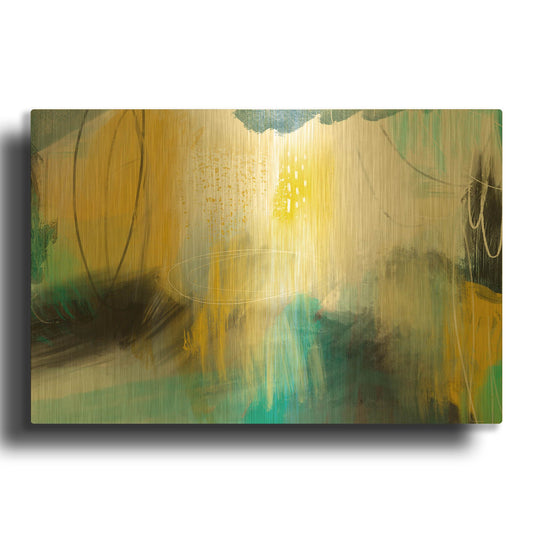 'Forecast Of Rain' By Delores Naskrent Gold Metal Wall Art