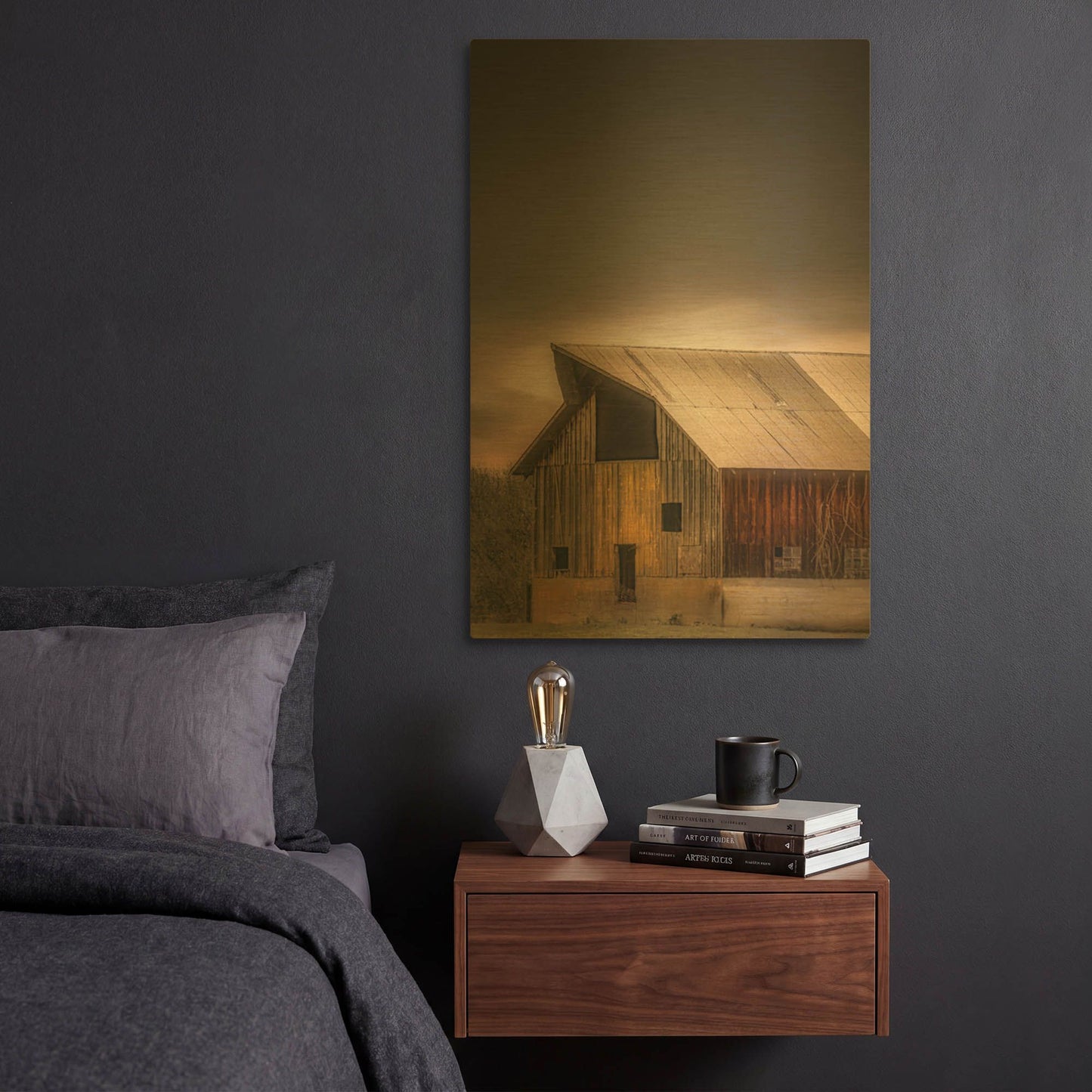 'Rustic' By Don Schwartz Gold Metal Wall Art