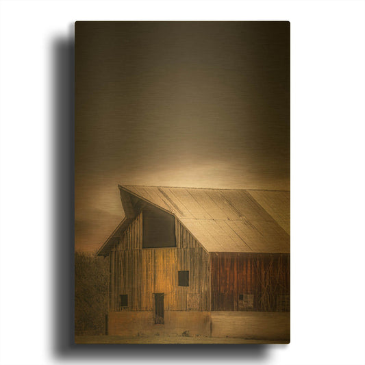'Rustic' By Don Schwartz Gold Metal Wall Art