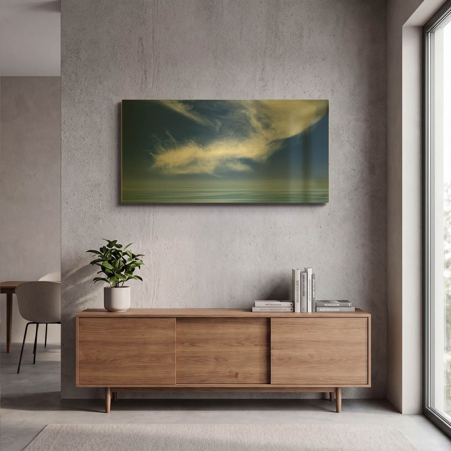'Calm Seas' By Don Schwartz Gold Metal Wall Art