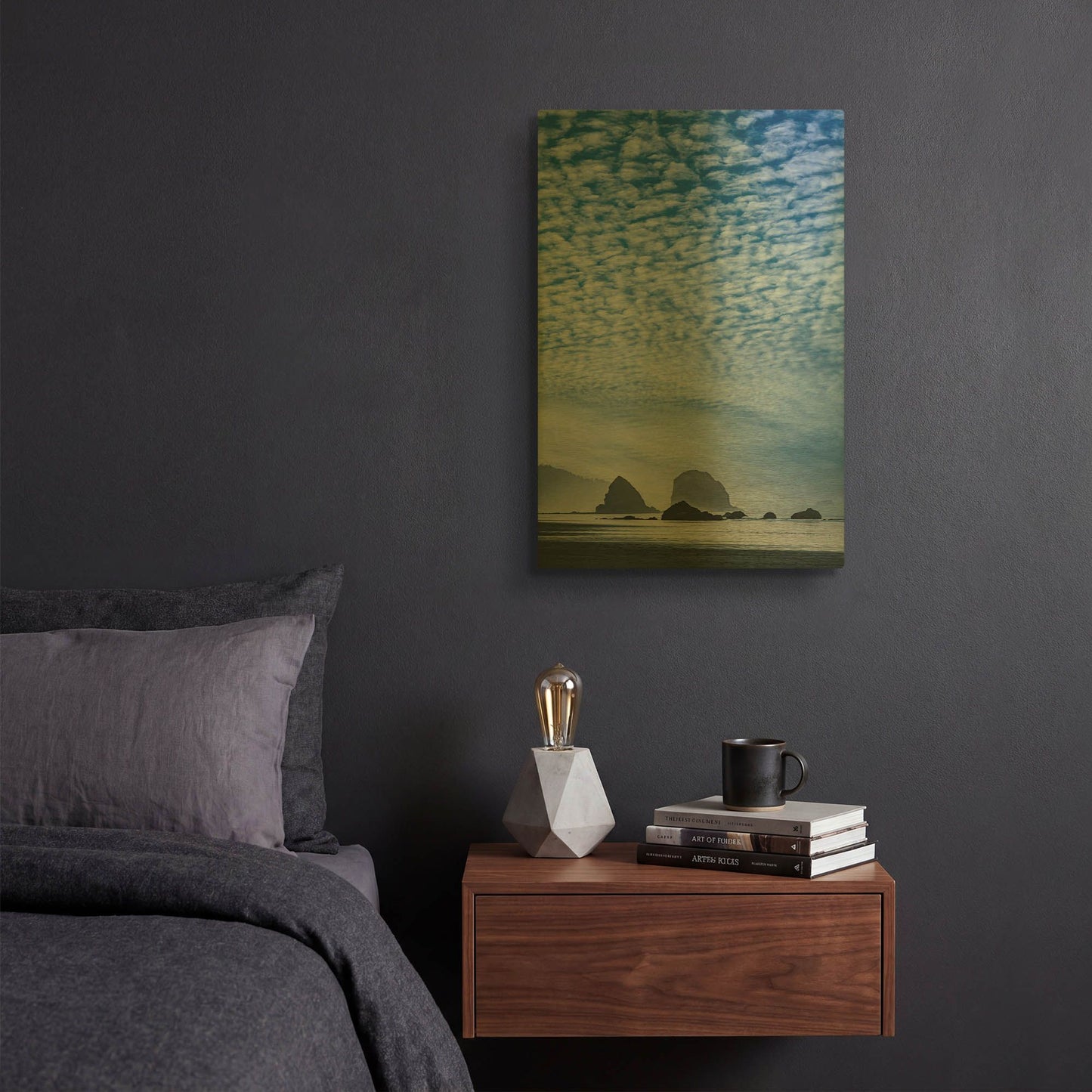 'Coatal Glow' By Don Schwartz Gold Metal Wall Art
