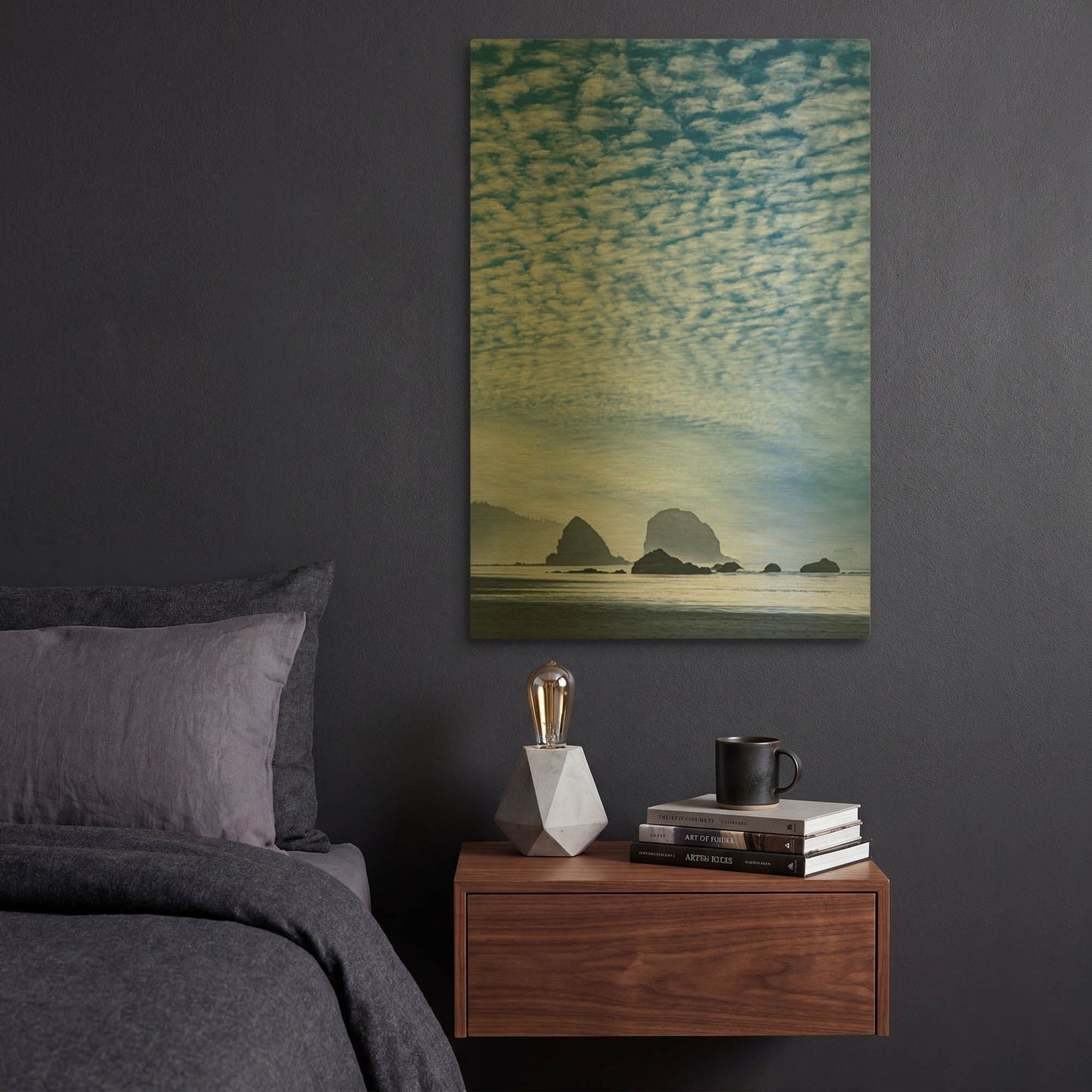 'Coatal Glow' By Don Schwartz Gold Metal Wall Art