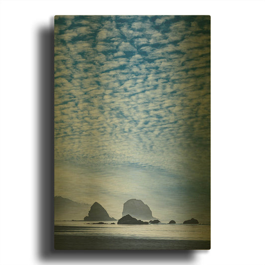 'Coatal Glow' By Don Schwartz Gold Metal Wall Art