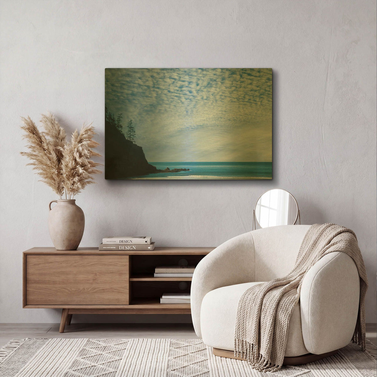 'Short Sand Beach' By Don Schwartz Gold Metal Wall Art