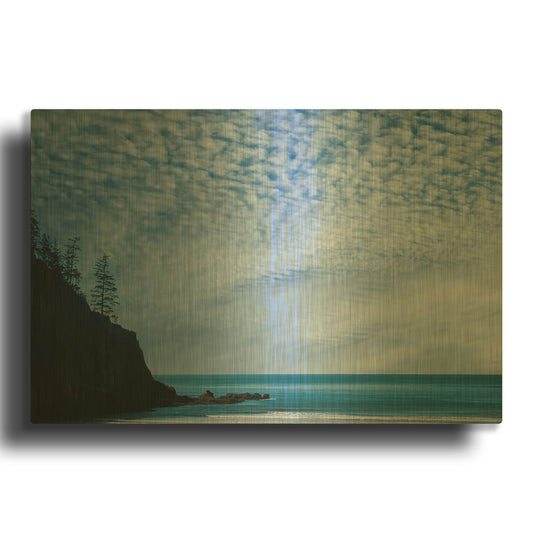 'Short Sand Beach' By Don Schwartz Gold Metal Wall Art