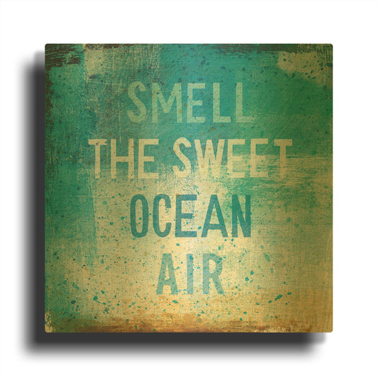 'Beachscape Abstract II' By Michael Mullan Gold Metal Wall Art
