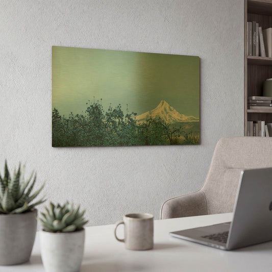 'Pear Blossom Morning' By Don Schwartz Gold Metal Wall Art