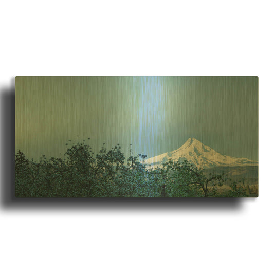 'Pear Blossom Morning' By Don Schwartz Gold Metal Wall Art