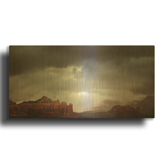 'Sedona Storm' By Don Schwartz Gold Metal Wall Art