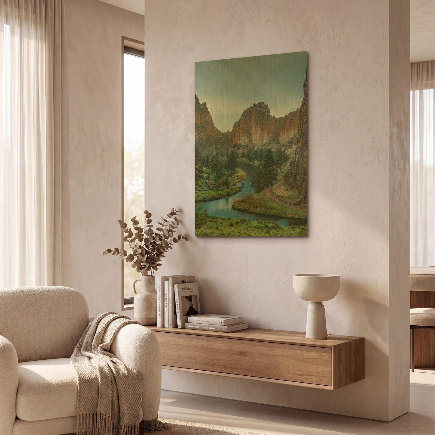 'Winding Through The Rocks' By Don Schwartz Gold Metal Wall Art