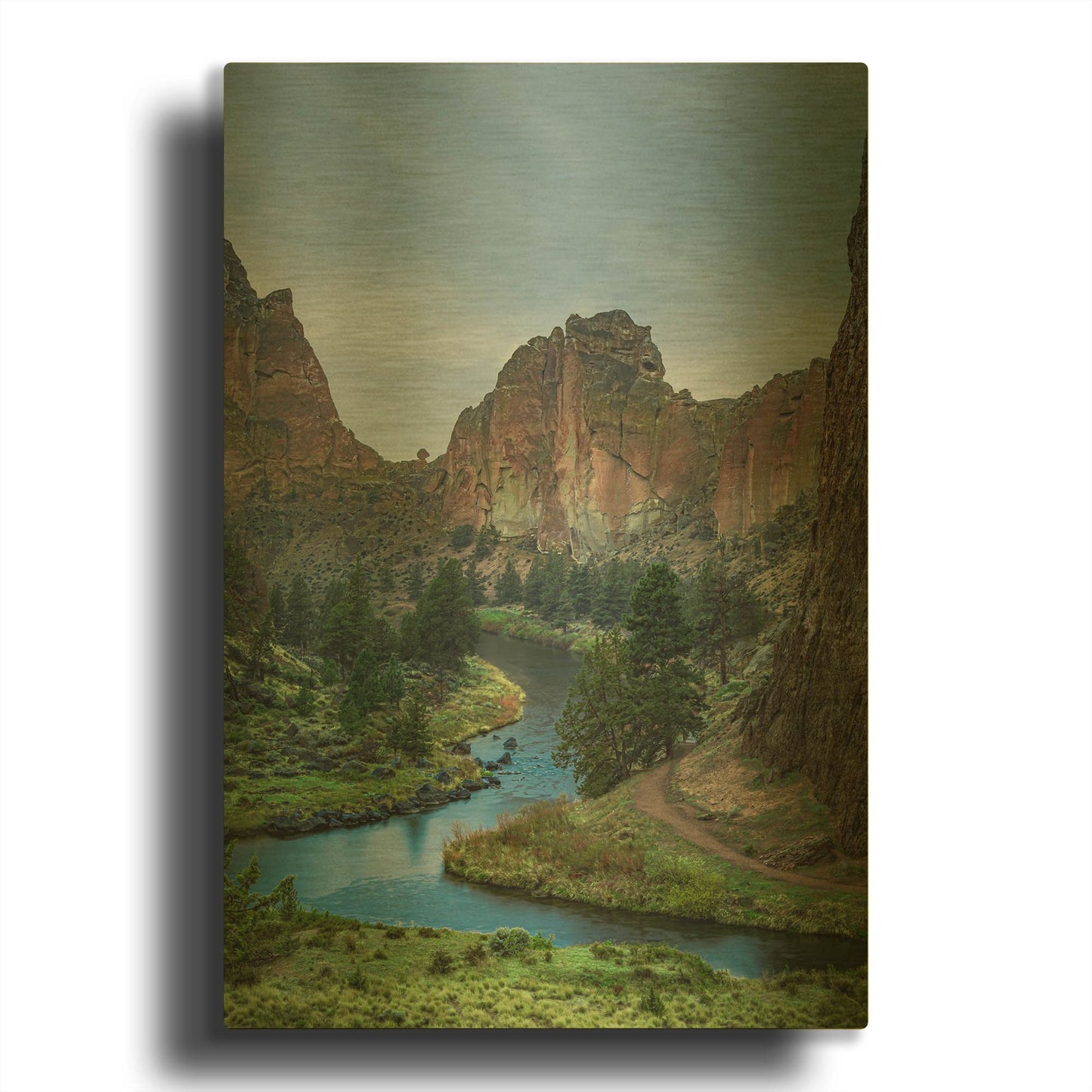 'Winding Through The Rocks' By Don Schwartz Gold Metal Wall Art