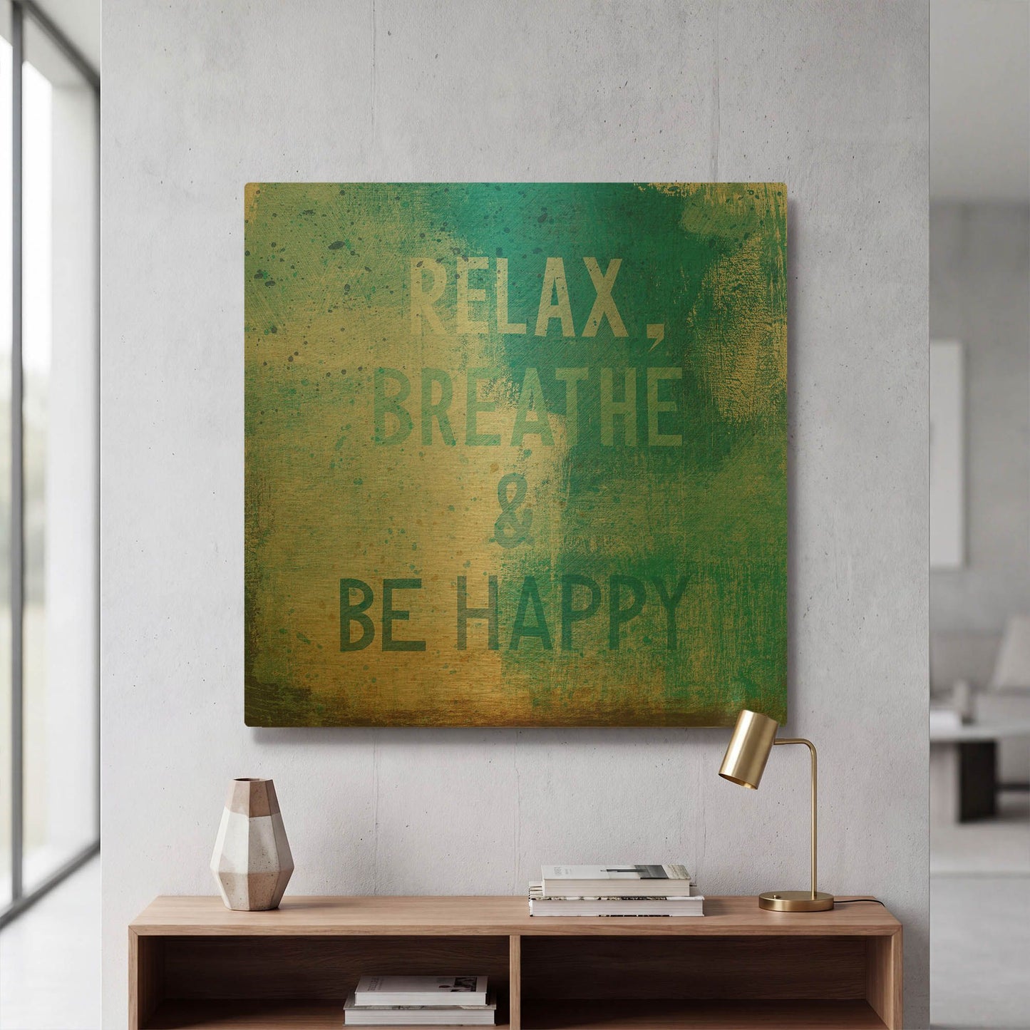 'Beachscape Abstract I' By Michael Mullan Gold Metal Wall Art