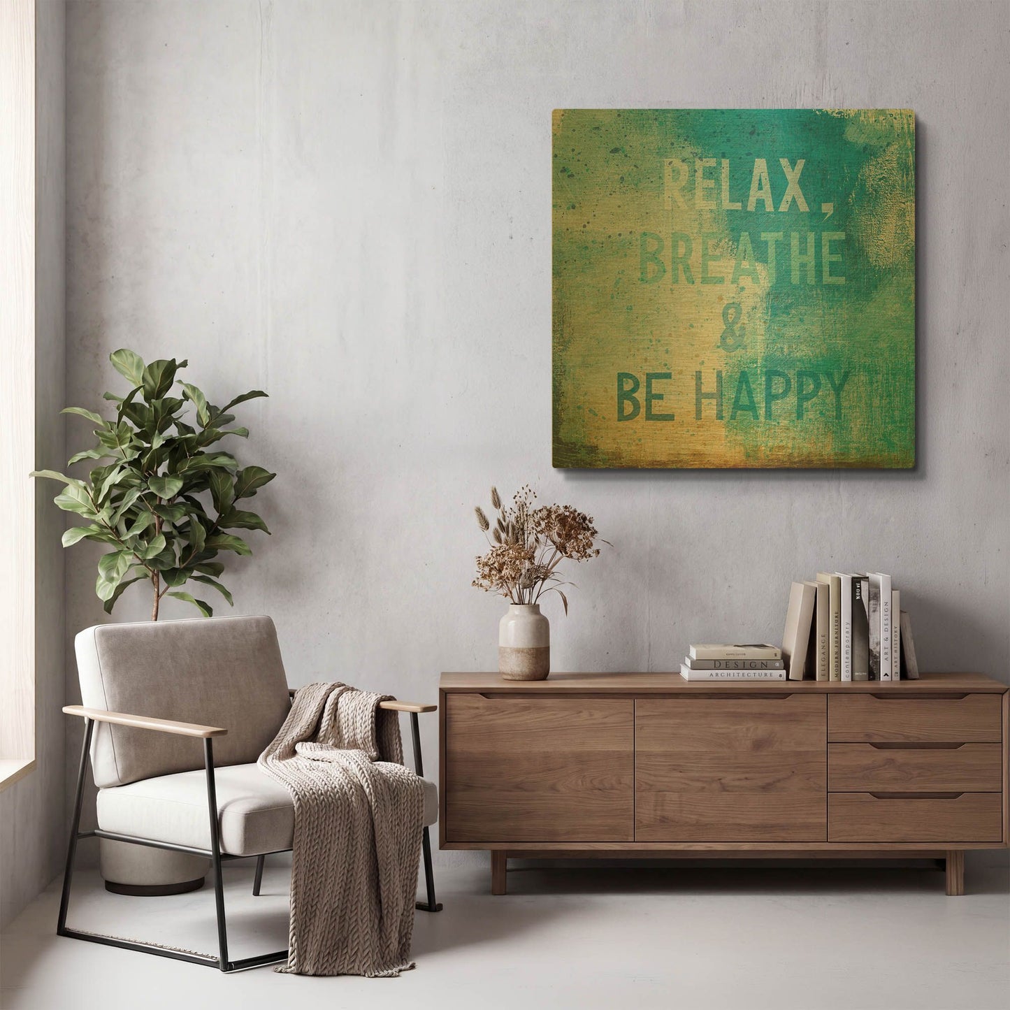 'Beachscape Abstract I' By Michael Mullan Gold Metal Wall Art