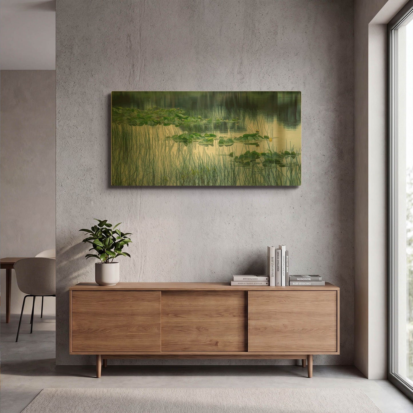 'Lakeside In Spring' By Don Schwartz Gold Metal Wall Art