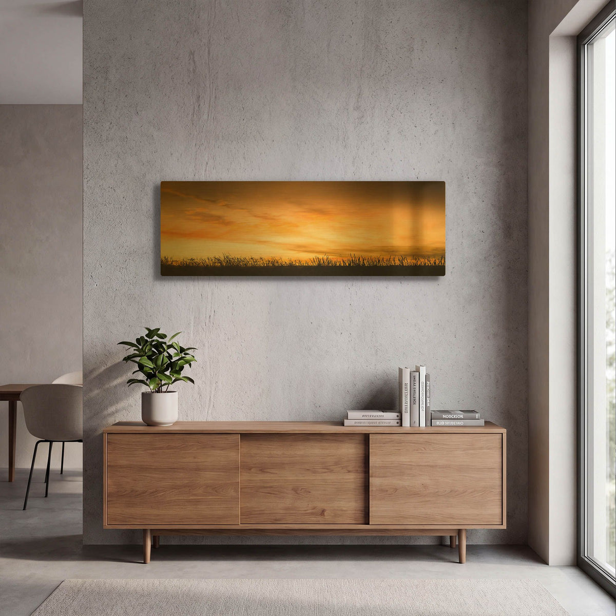 'Pastoral Sunrise' By Don Schwartz Gold Metal Wall Art
