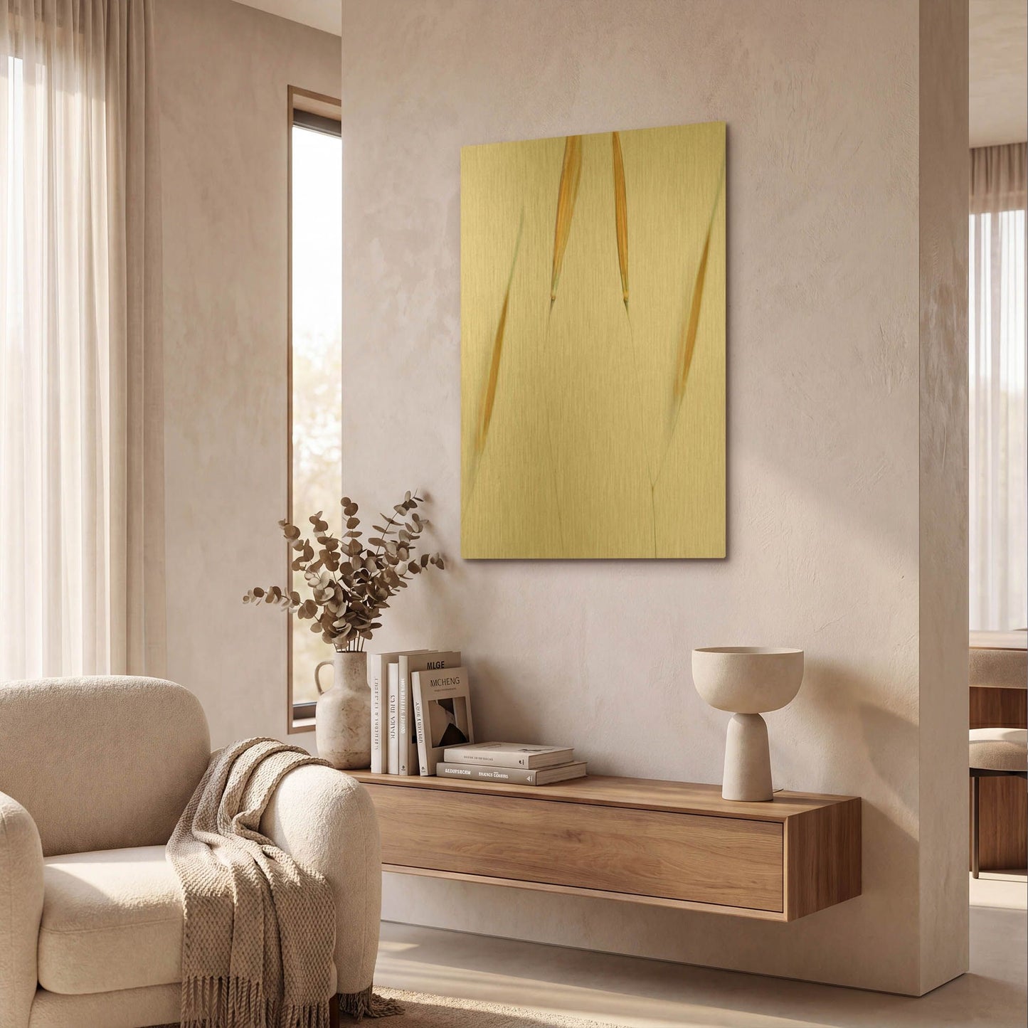 'So Delicate' By Don Schwartz Gold Metal Wall Art