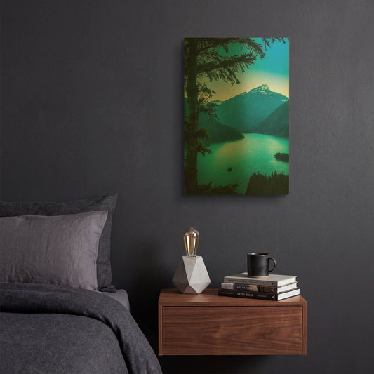 'Above The Lake' By Don Schwartz Gold Metal Wall Art
