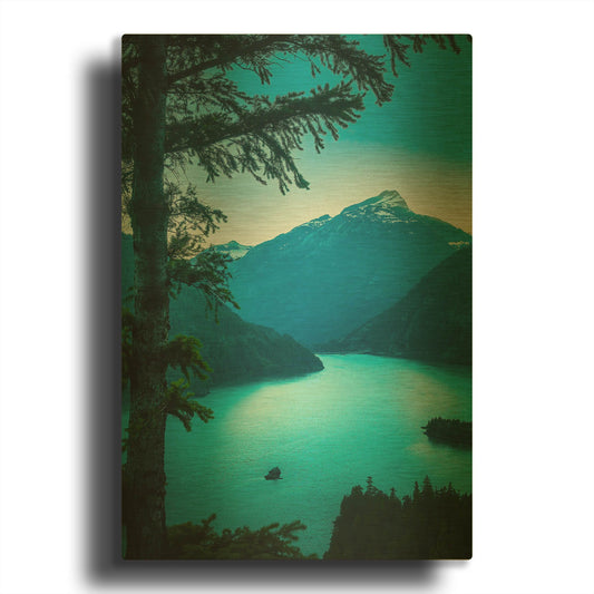 'Above The Lake' By Don Schwartz Gold Metal Wall Art