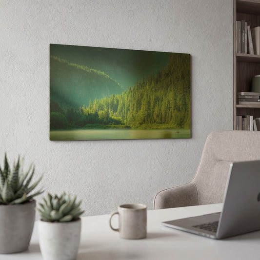 'Serene Paddle' By Don Schwartz Gold Metal Wall Art
