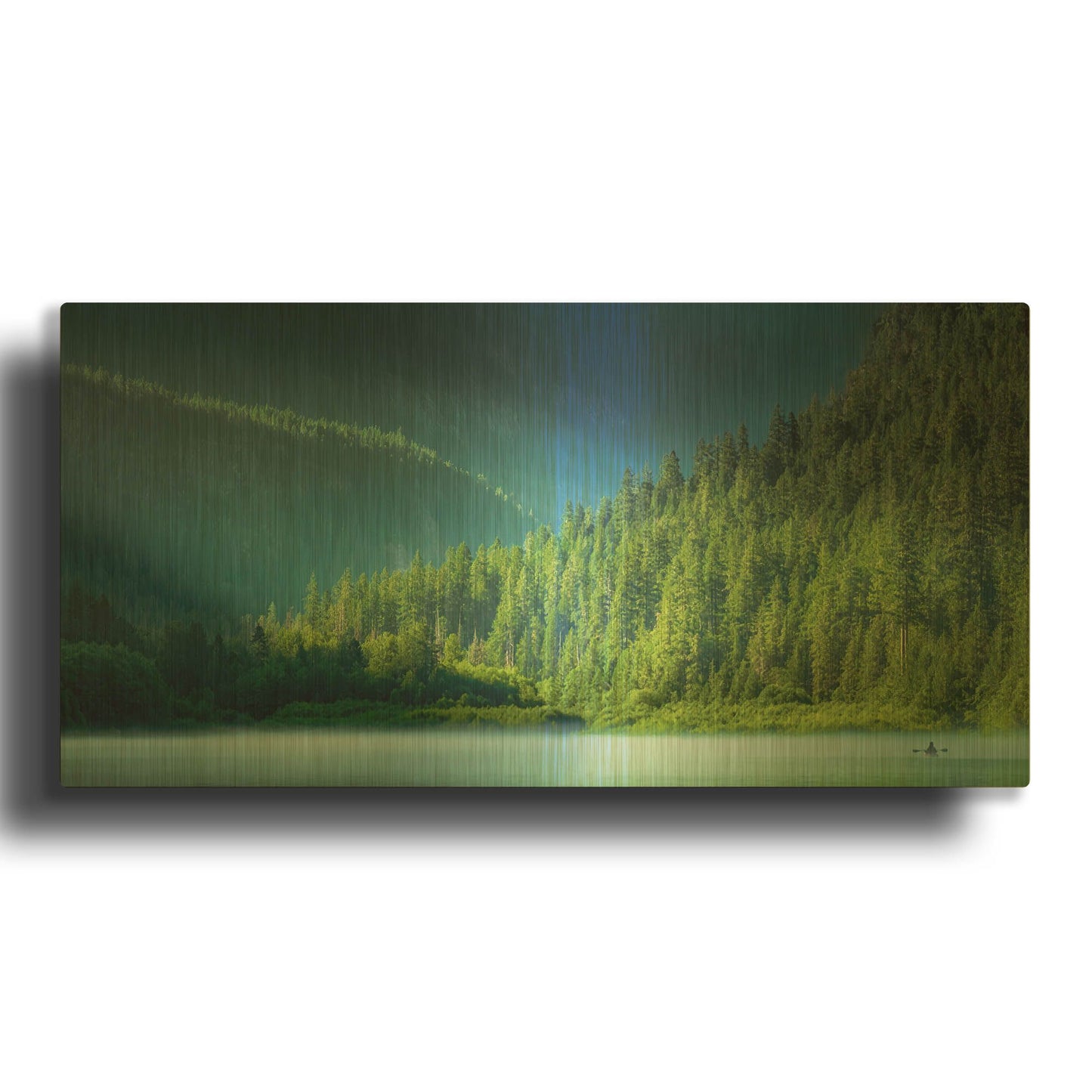 'Serene Paddle' By Don Schwartz Gold Metal Wall Art