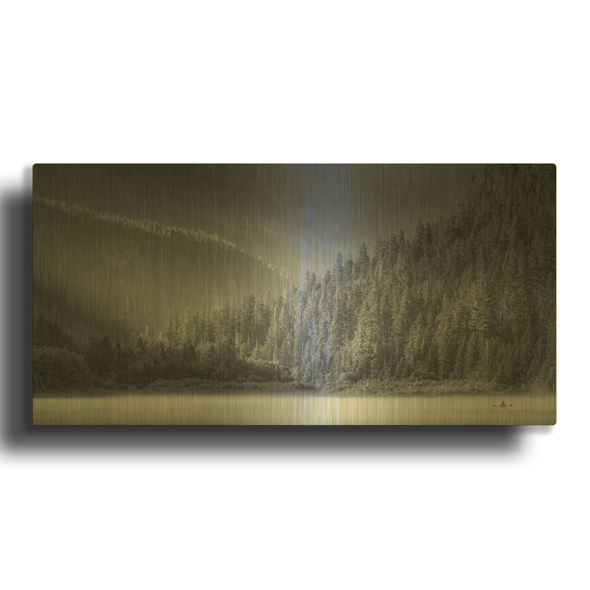'Serene Paddle Ii' By Don Schwartz Gold Metal Wall Art