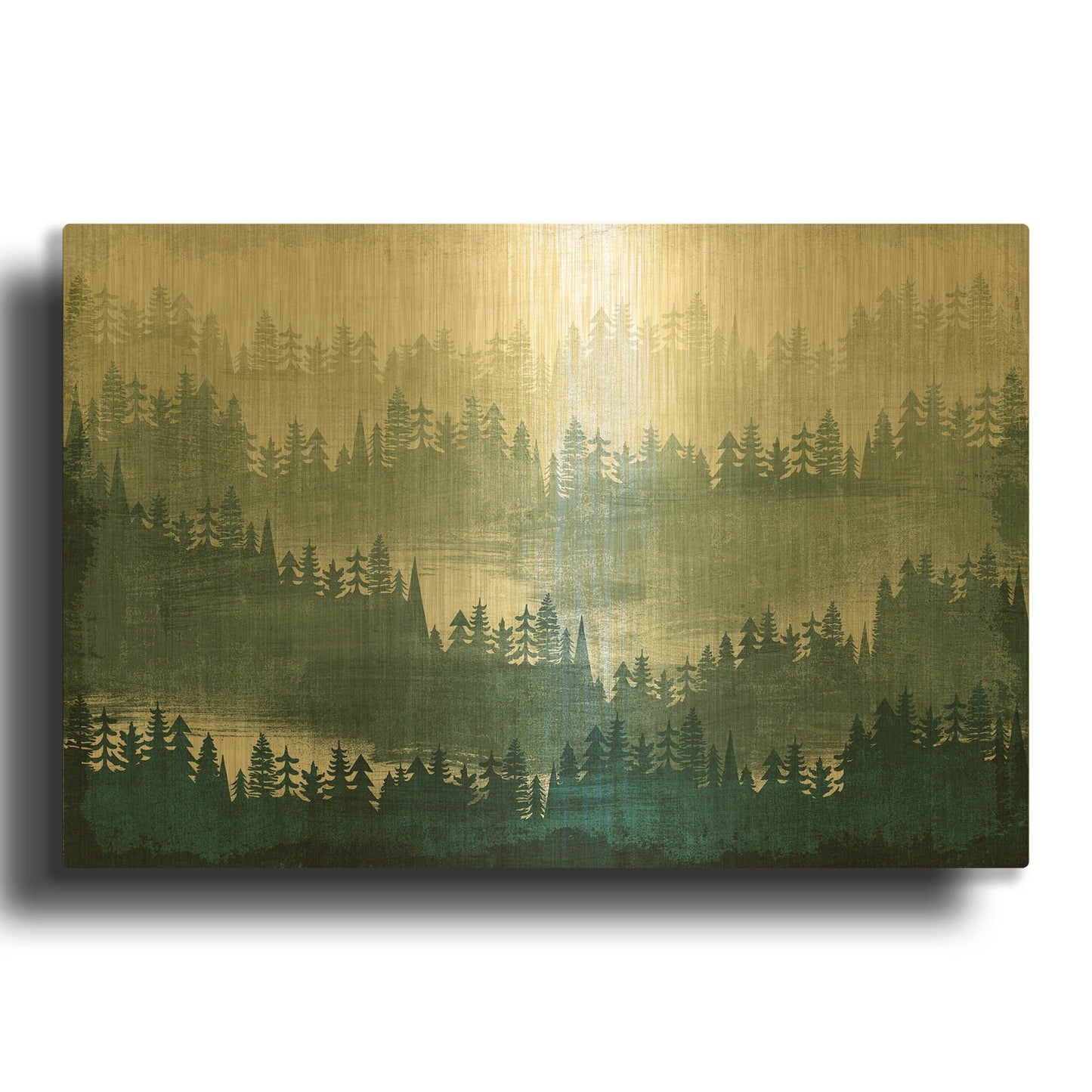 'Mountainscape' By Michael Mullan Gold Metal Wall Art