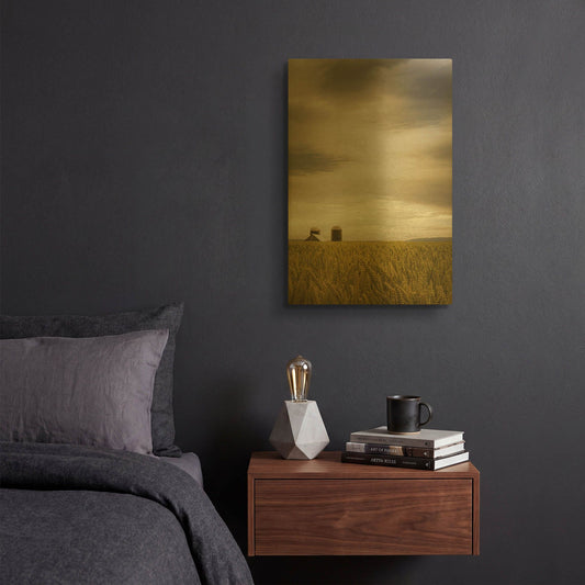 'Across The Wheat Field' By Don Schwartz Gold Metal Wall Art