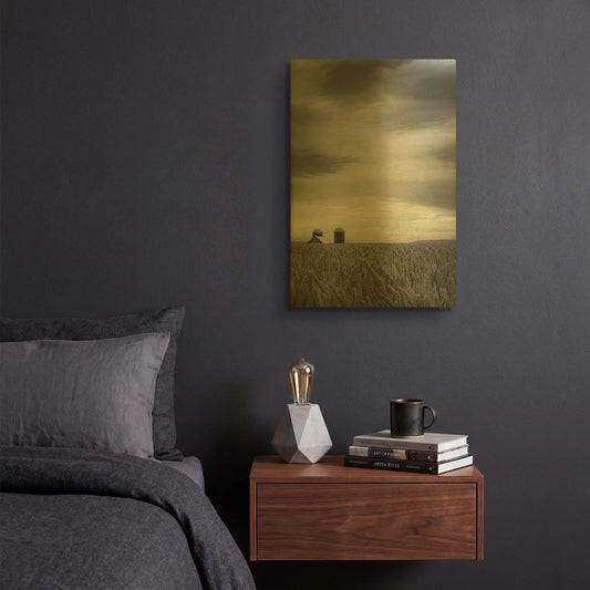 'Across The Wheat Field Ii' By Don Schwartz Gold Metal Wall Art