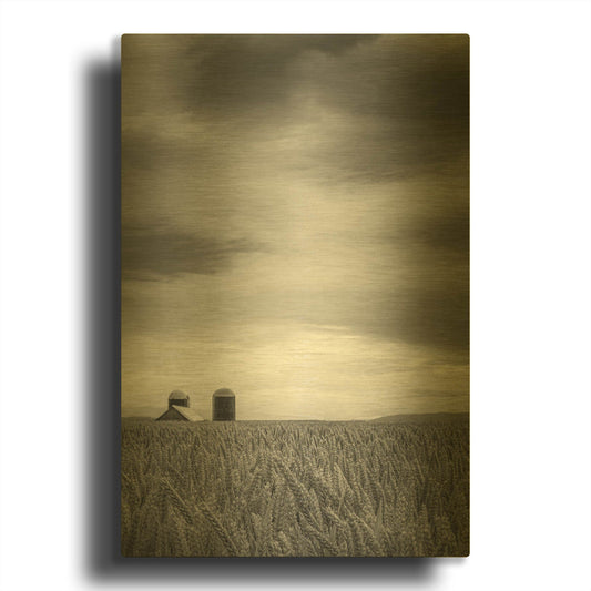 'Across The Wheat Field Ii' By Don Schwartz Gold Metal Wall Art