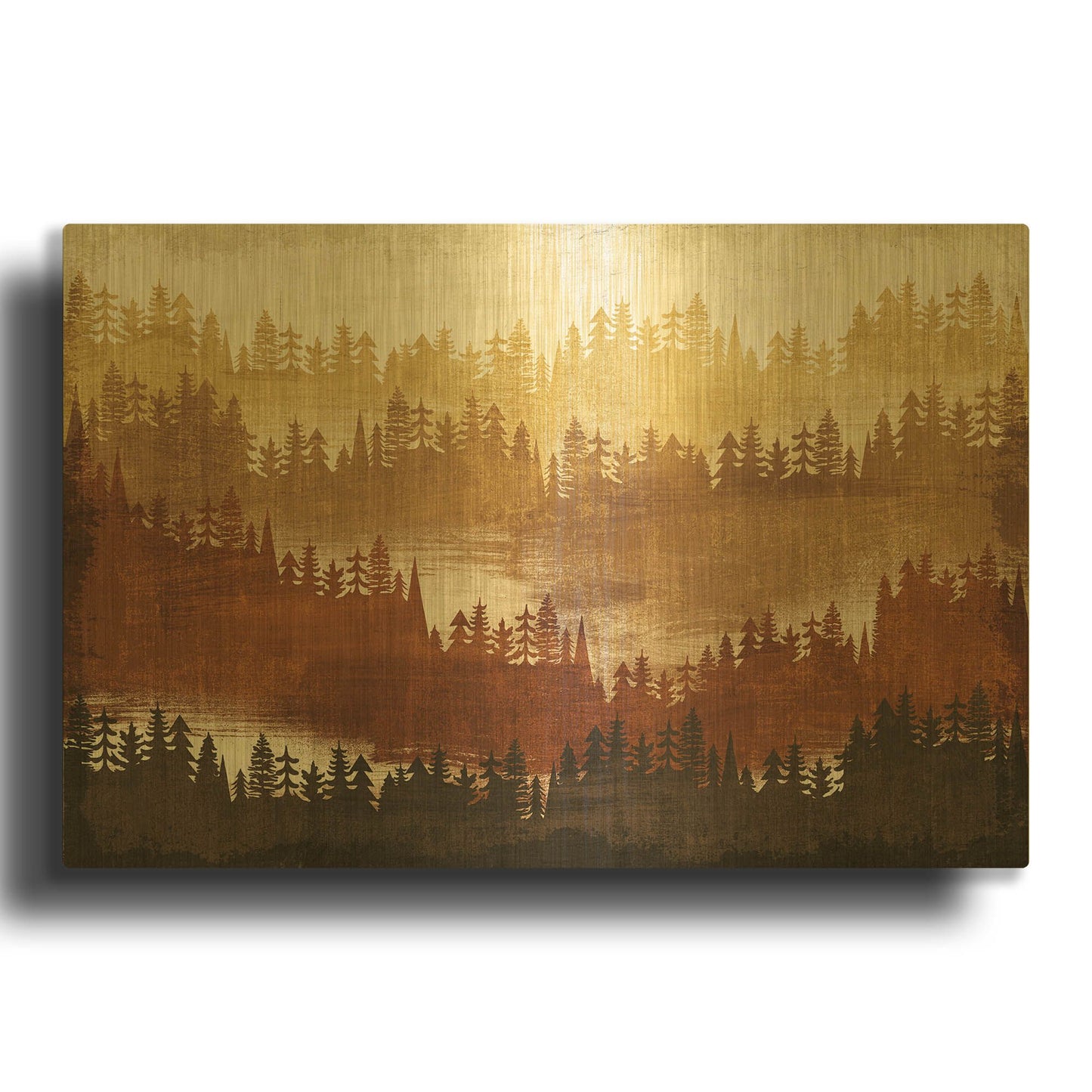 'Mountainscape Spice' By Michael Mullan Gold Metal Wall Art