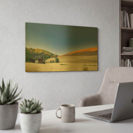 'Old Barn And Silo' By Don Schwartz Gold Metal Wall Art
