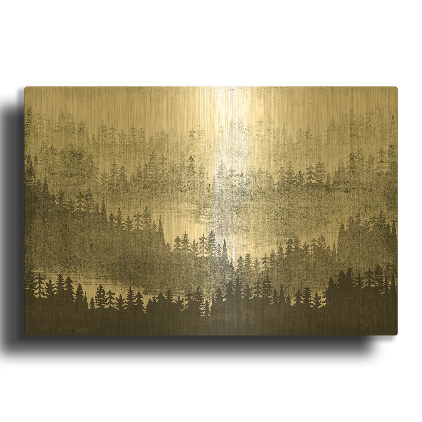 'Mountainscape Silver' By Michael Mullan Gold Metal Wall Art
