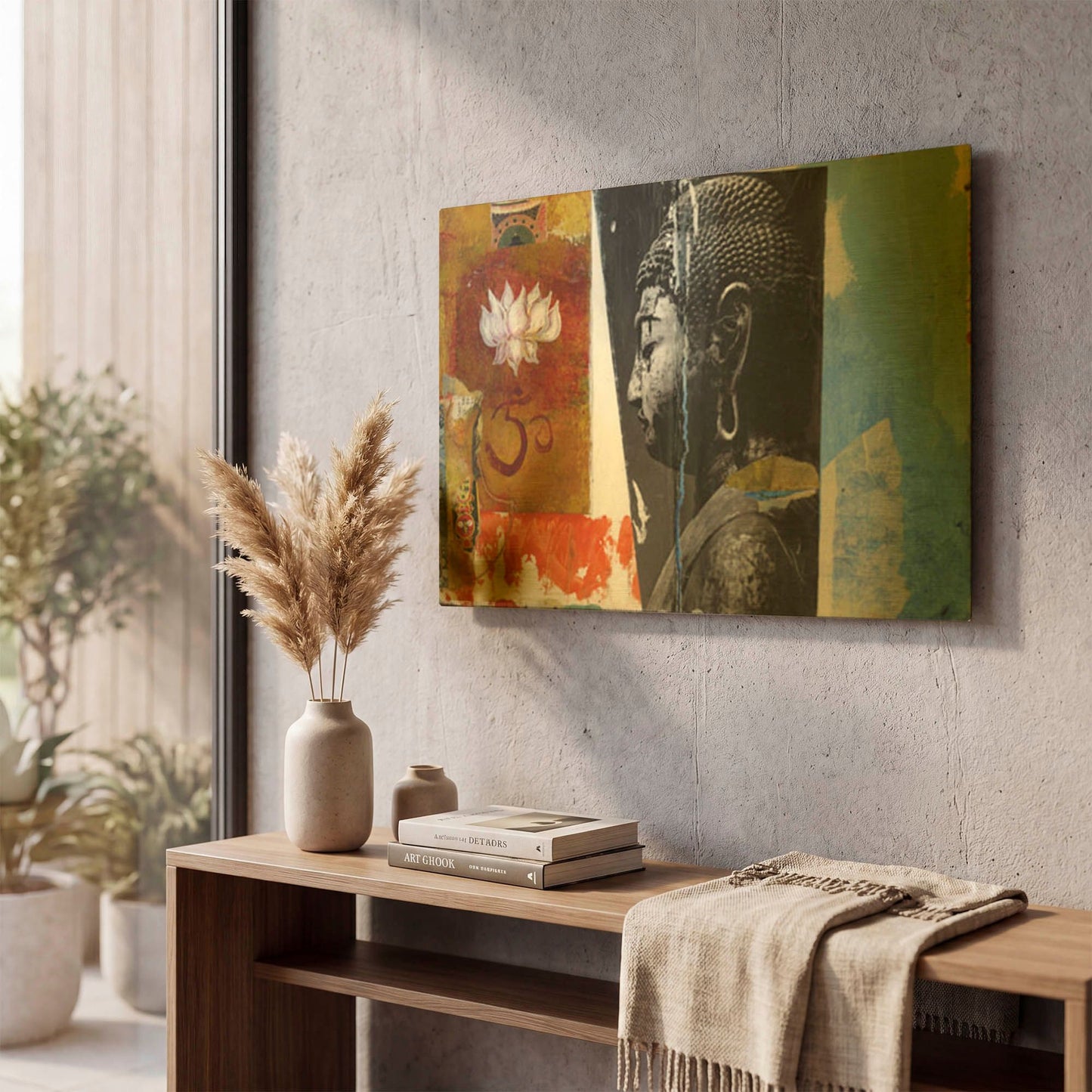'Angel Buddha' By Elena Ray Gold Metal Wall Art