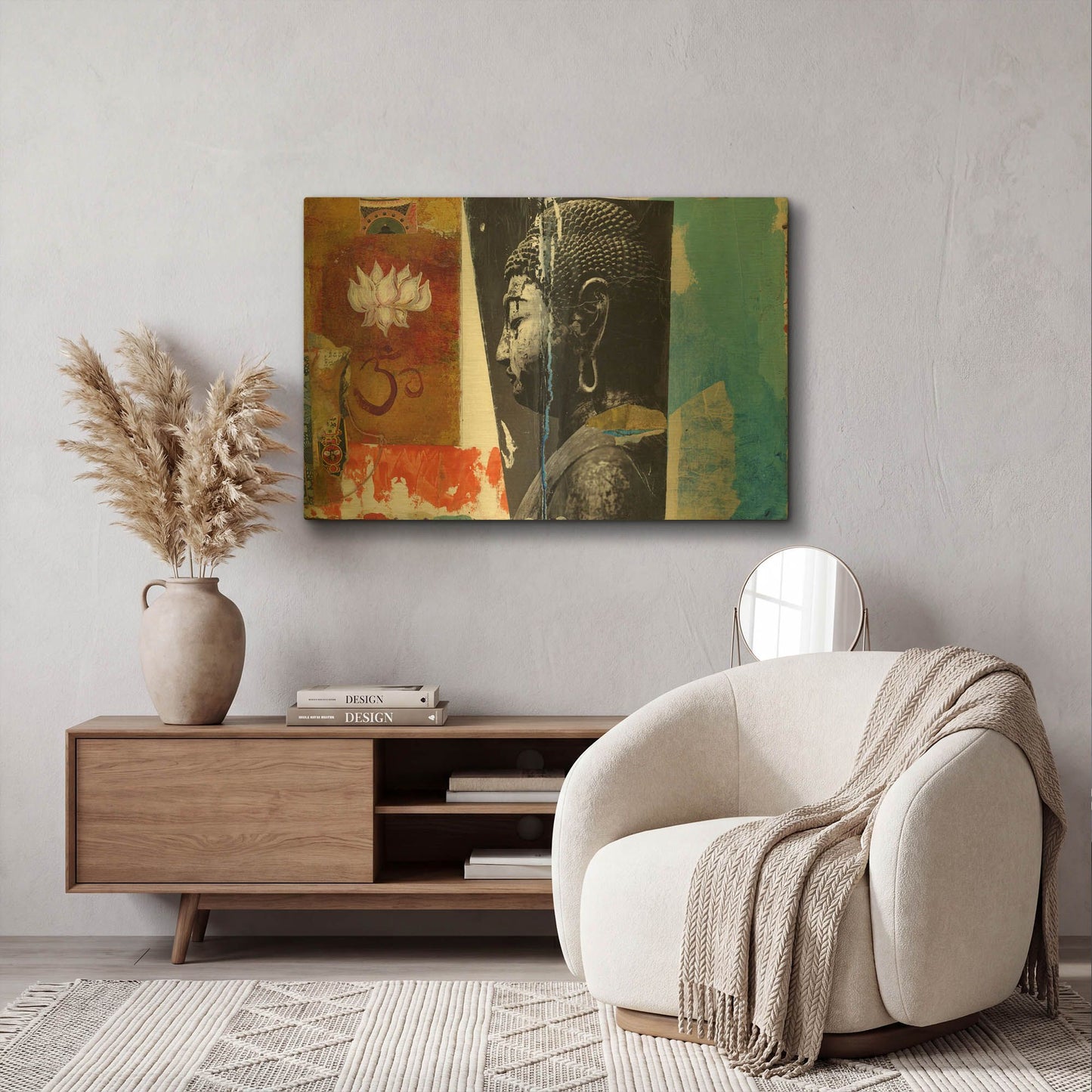 'Angel Buddha' By Elena Ray Gold Metal Wall Art