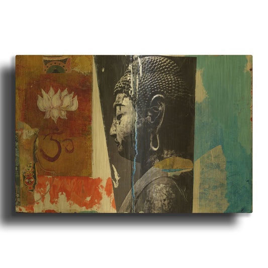 'Angel Buddha' By Elena Ray Gold Metal Wall Art