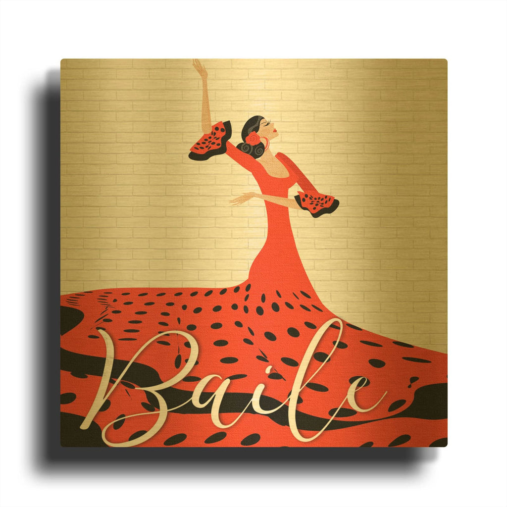 'Baile' By Karen Smith Gold Metal Wall Art