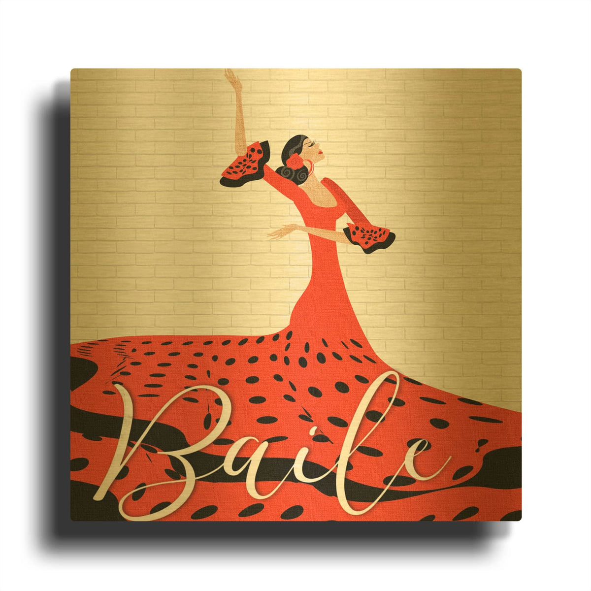'Baile' By Karen Smith Gold Metal Wall Art