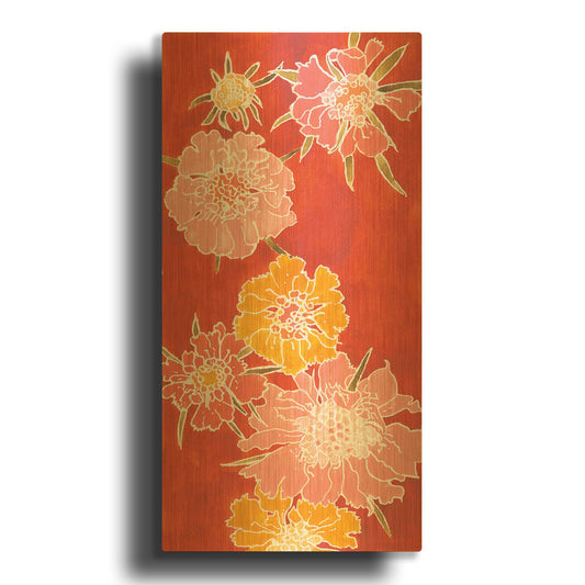 'Cloisonne Beauty I' By Shirley Novak Gold Metal Wall Art