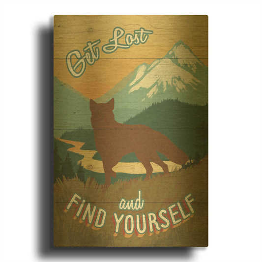 'Discover the Wild III' By Janelle Penner Gold Metal Wall Art
