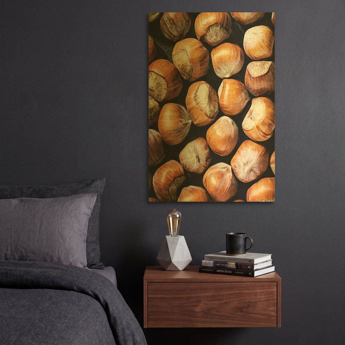'Fruit Of The Hazel 1' By Ashley Aldridge Gold Metal Wall Art