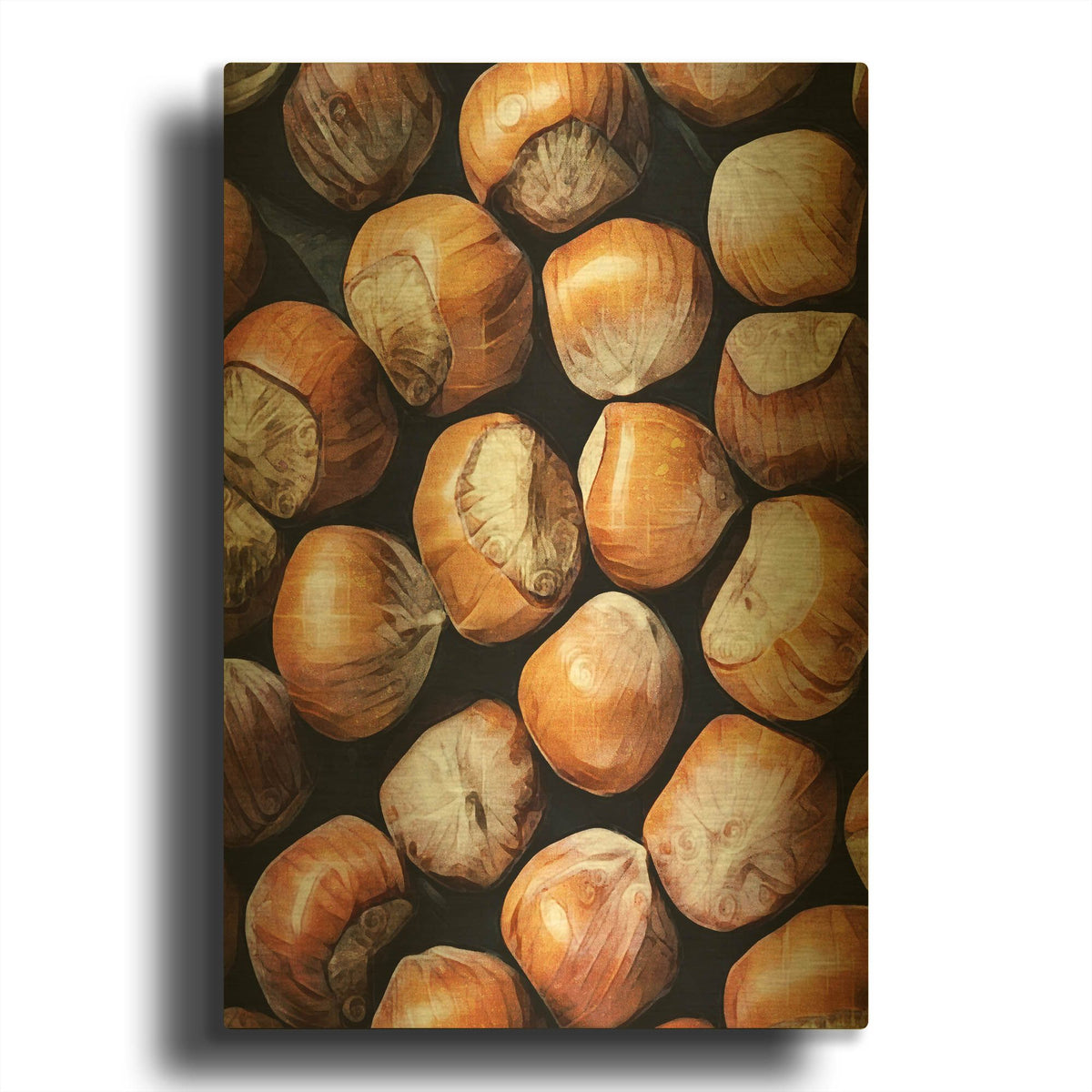 'Fruit Of The Hazel 1' By Ashley Aldridge Gold Metal Wall Art