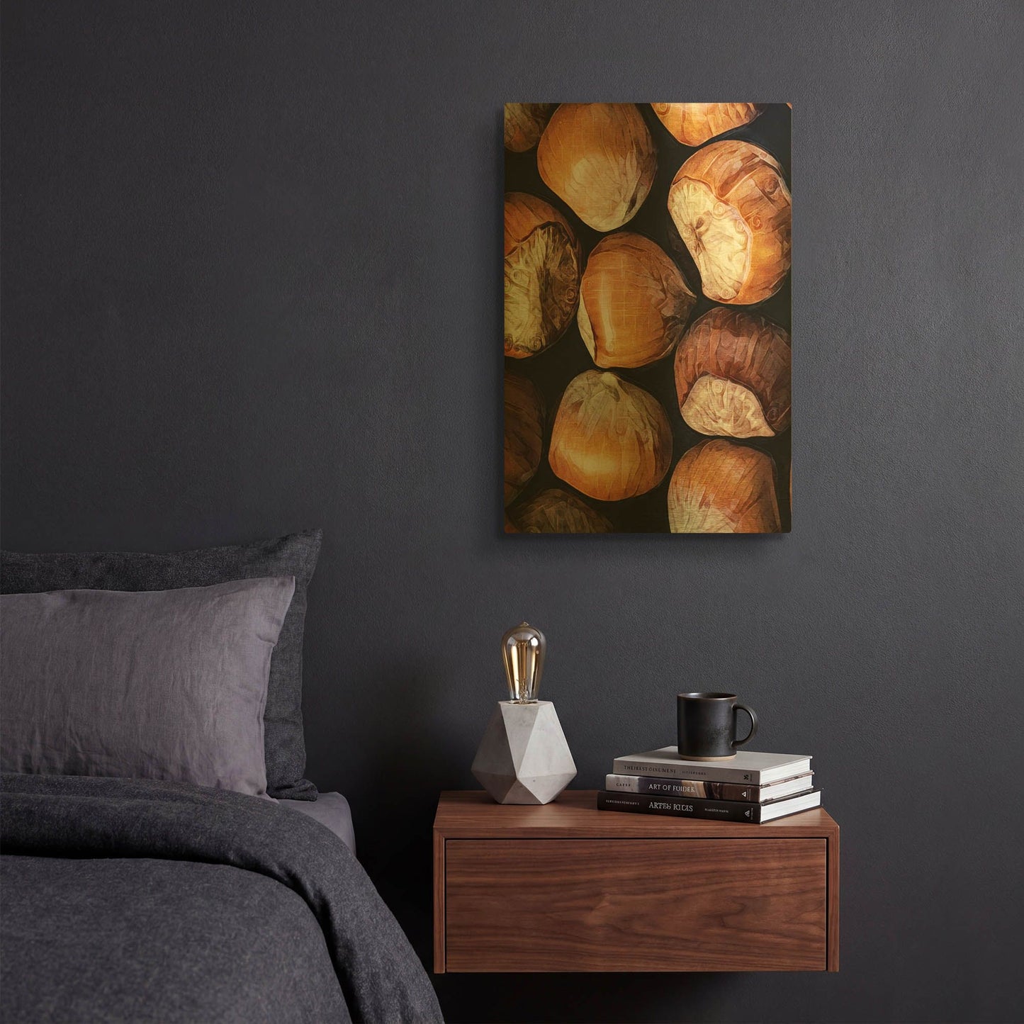 'Fruit Of The Hazel 2' By Ashley Aldridge Gold Metal Wall Art