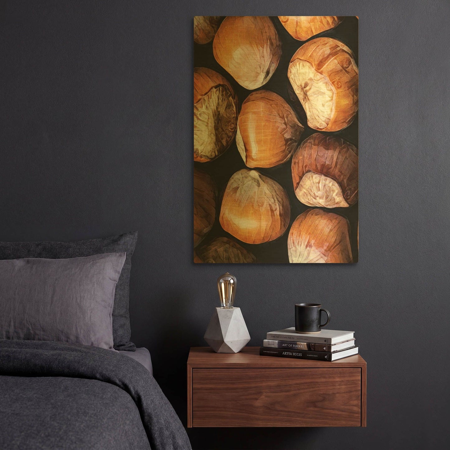 'Fruit Of The Hazel 2' By Ashley Aldridge Gold Metal Wall Art